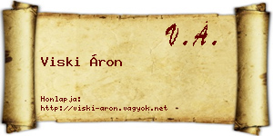 Viski Áron névjegykártya